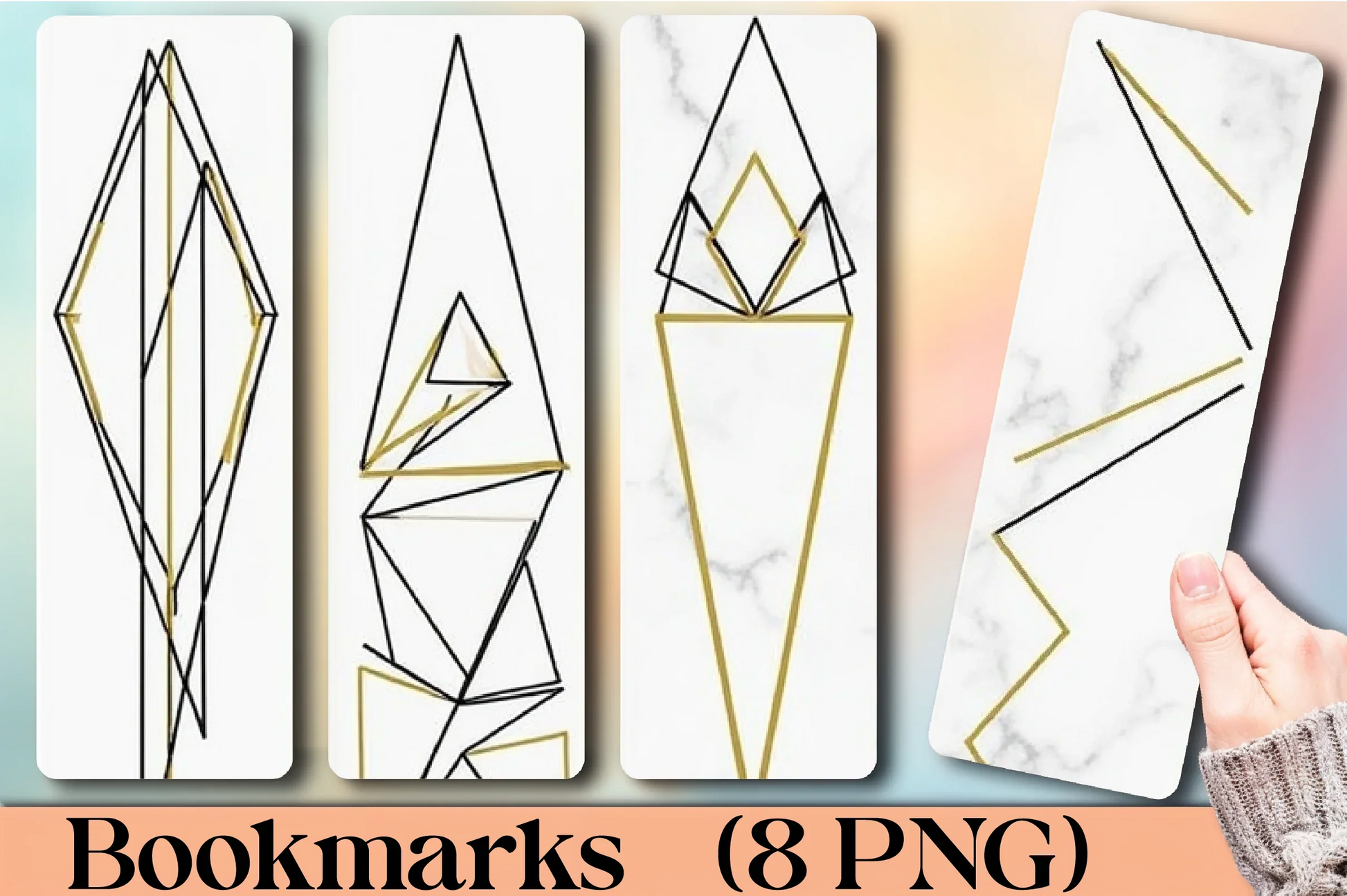Modern Geometric Valentine's Bookmark Journal - CraftNest - Digital Crafting and Art