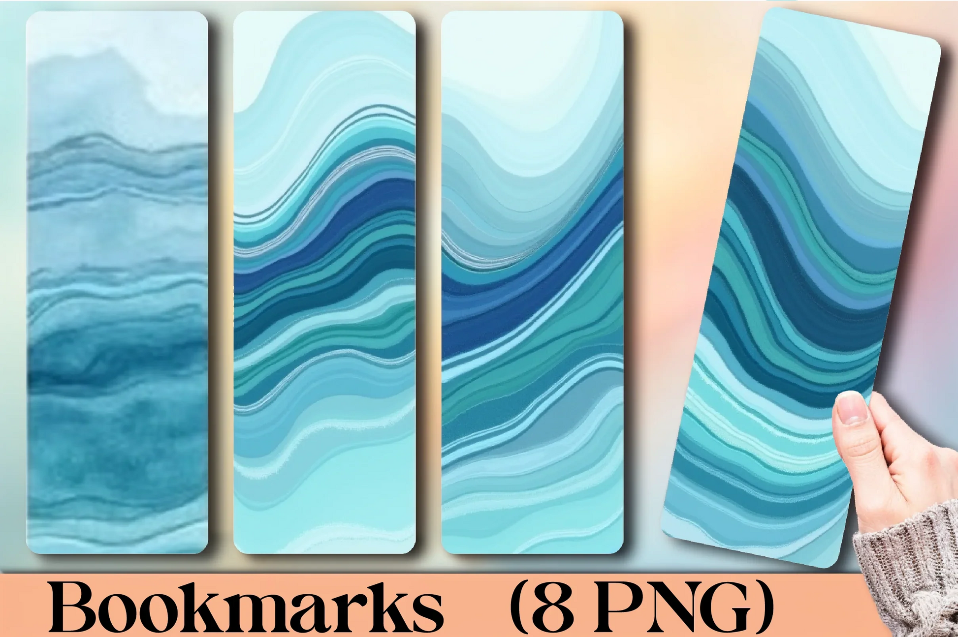 Serene Flow Bookmark Journal - CraftNest - Digital Crafting and Art