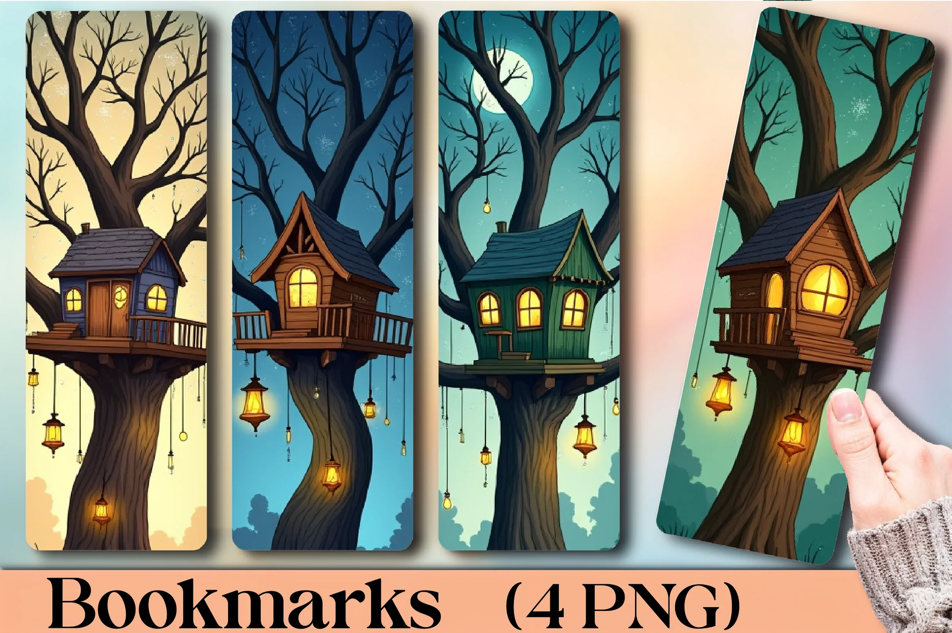 Enchanted Treehouse Bookmark Journal - CraftNest - Digital Crafting and Art