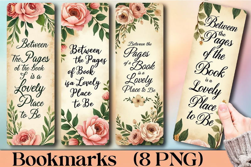 Romantic Book Lover's Bookmark Journal - CraftNest - Digital Crafting and Art