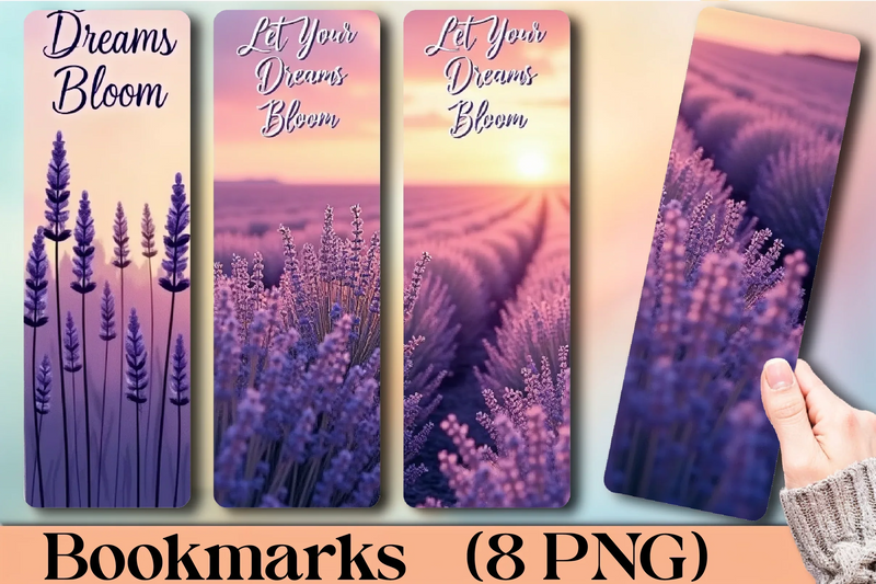 Lavender Fields Bookmark Journal - CraftNest - Digital Crafting and Art