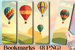 Hot Air Balloons Bookmark Journal - CraftNest - Digital Crafting and Art
