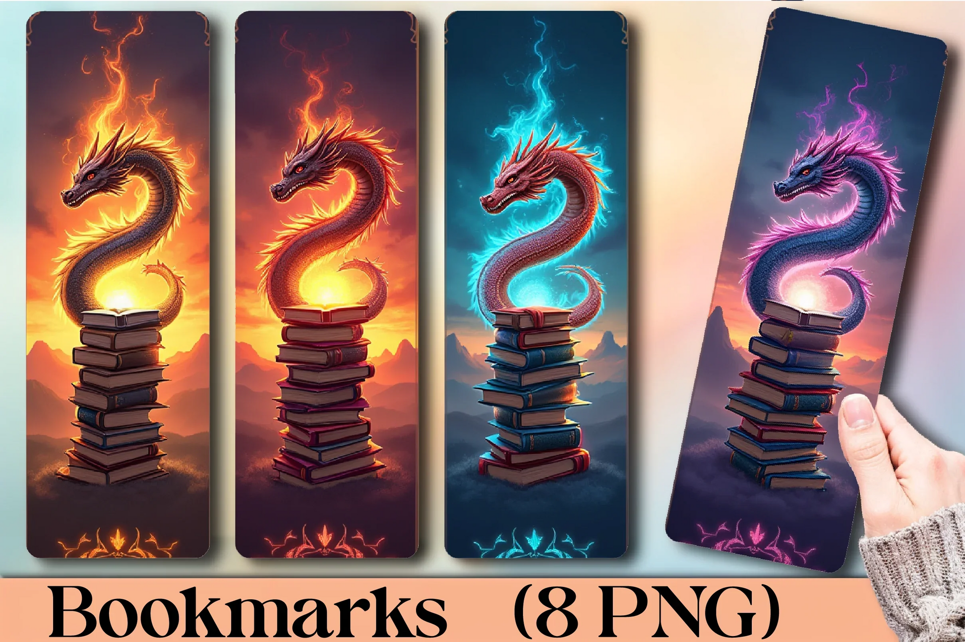 Mystical Dragon Hoard Bookmark Journal - CraftNest - Digital Crafting and Art