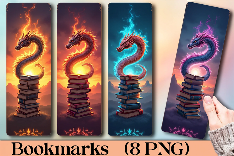 Mystical Dragon Hoard Bookmark Journal - CraftNest - Digital Crafting and Art
