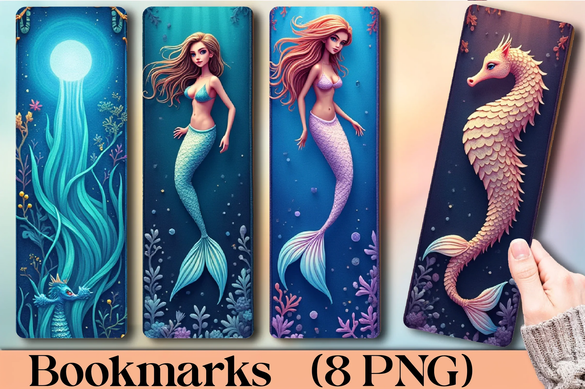 Underwater Fantasy Bookmark Journal - CraftNest - Digital Crafting and Art
