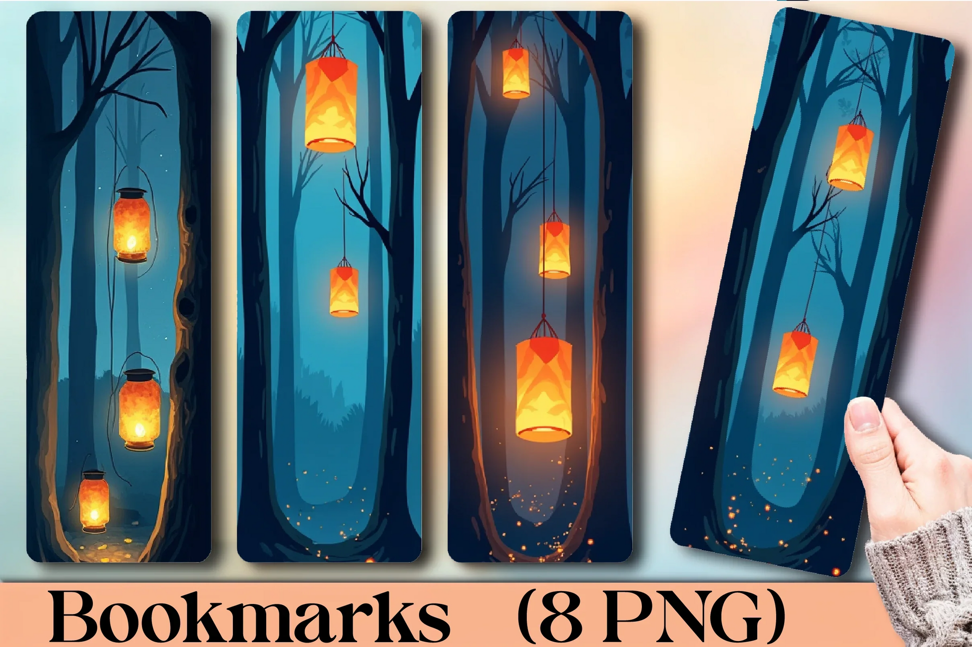 Lanterns In The Dark Bookmark Journal - CraftNest - Digital Crafting and Art