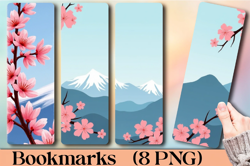 Cherry Blossom Breeze Bookmark Journal - CraftNest - Digital Crafting and Art