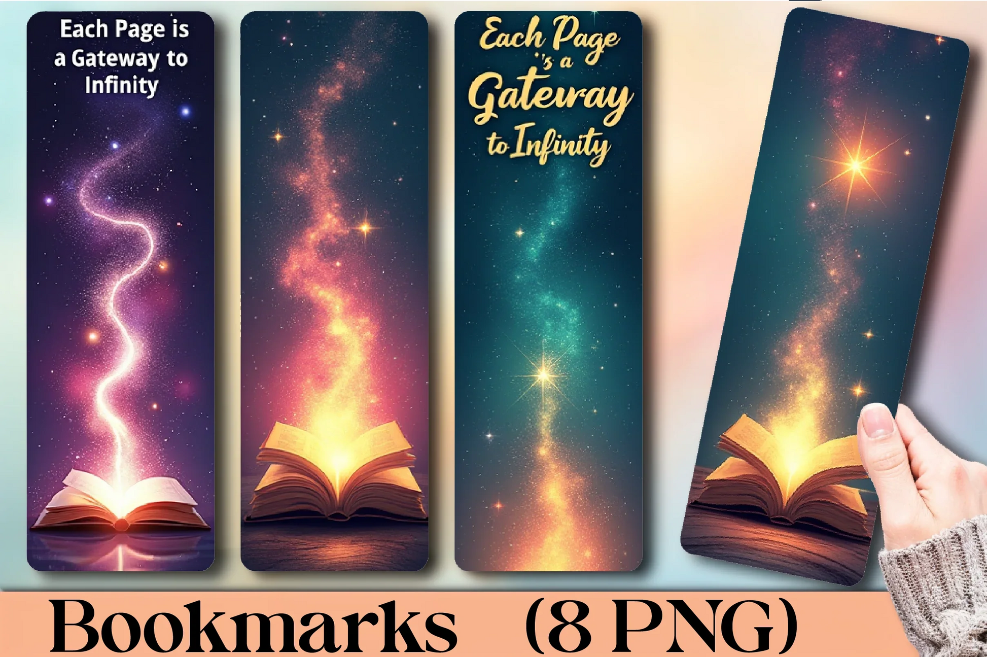 Cosmic Book Portal Bookmark Journal - CraftNest - Digital Crafting and Art