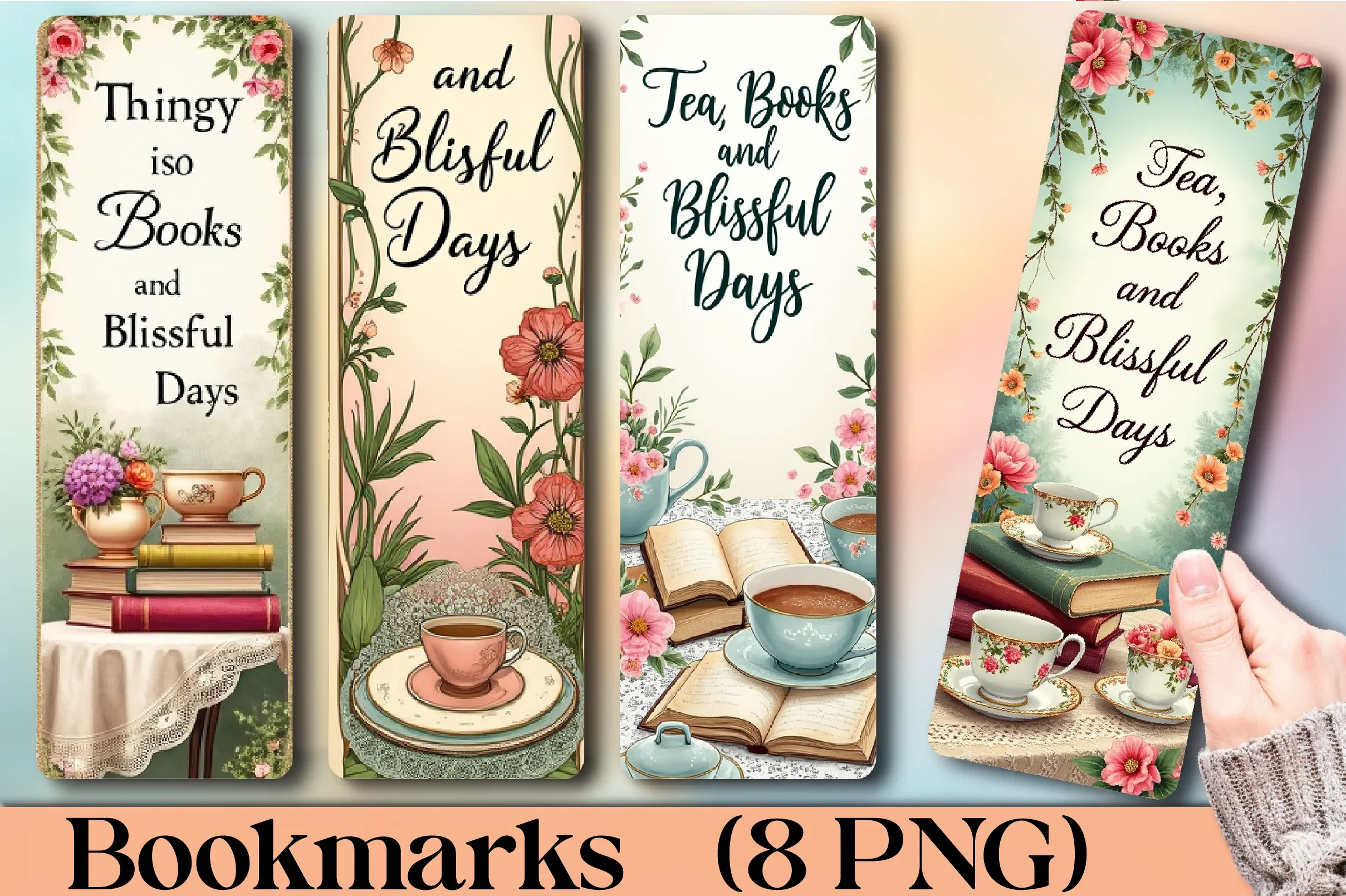 Garden Tea Party Bliss Bookmark Journal - CraftNest - Digital Crafting and Art