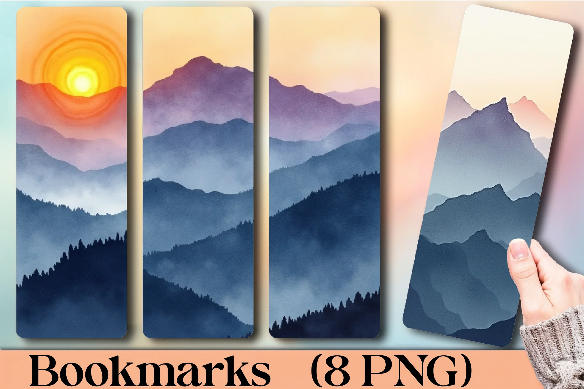 Majestic Mountains Bookmark Journal - CraftNest - Digital Crafting and Art