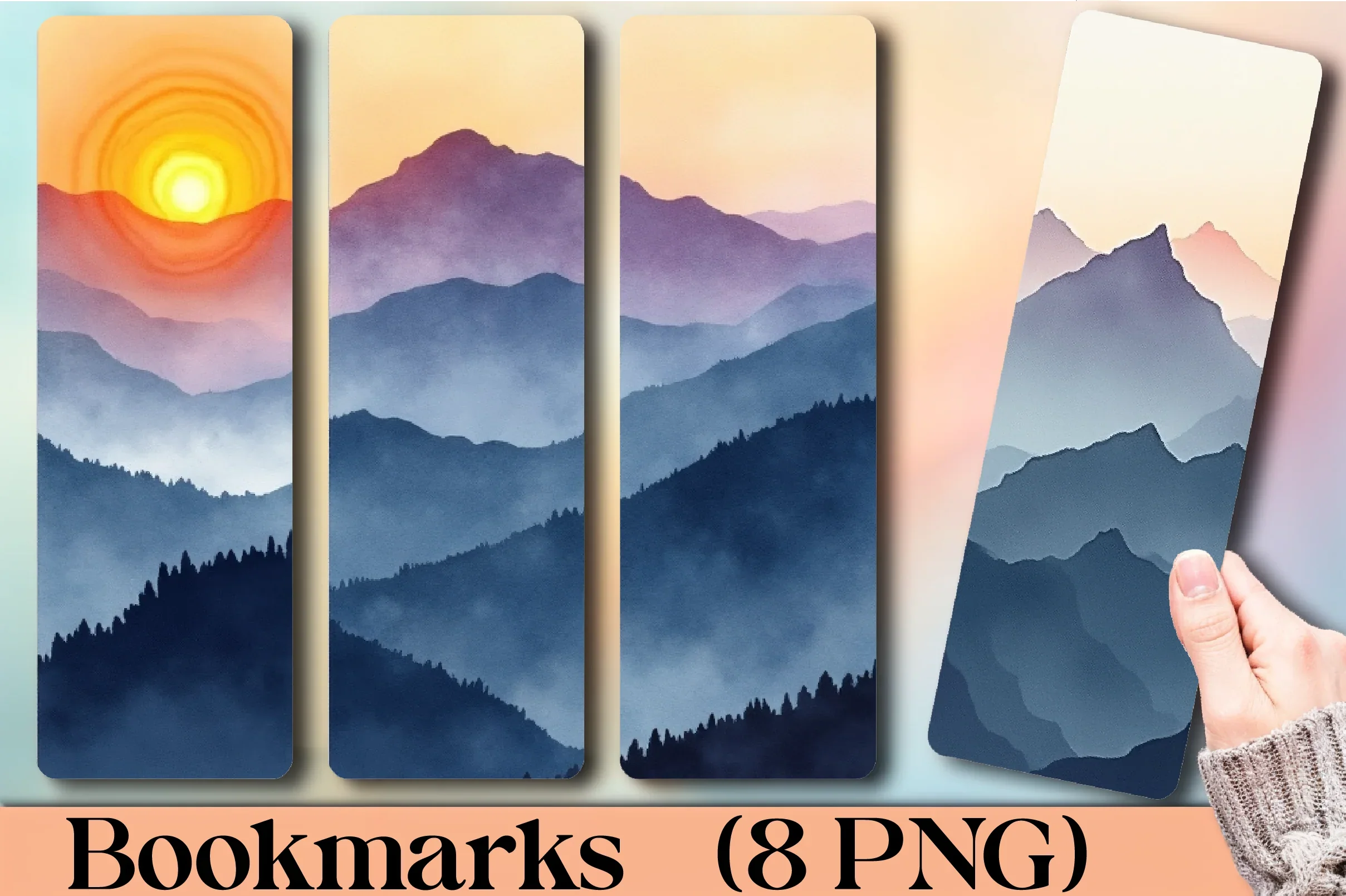 Majestic Mountains Bookmark Journal - CraftNest - Digital Crafting and Art