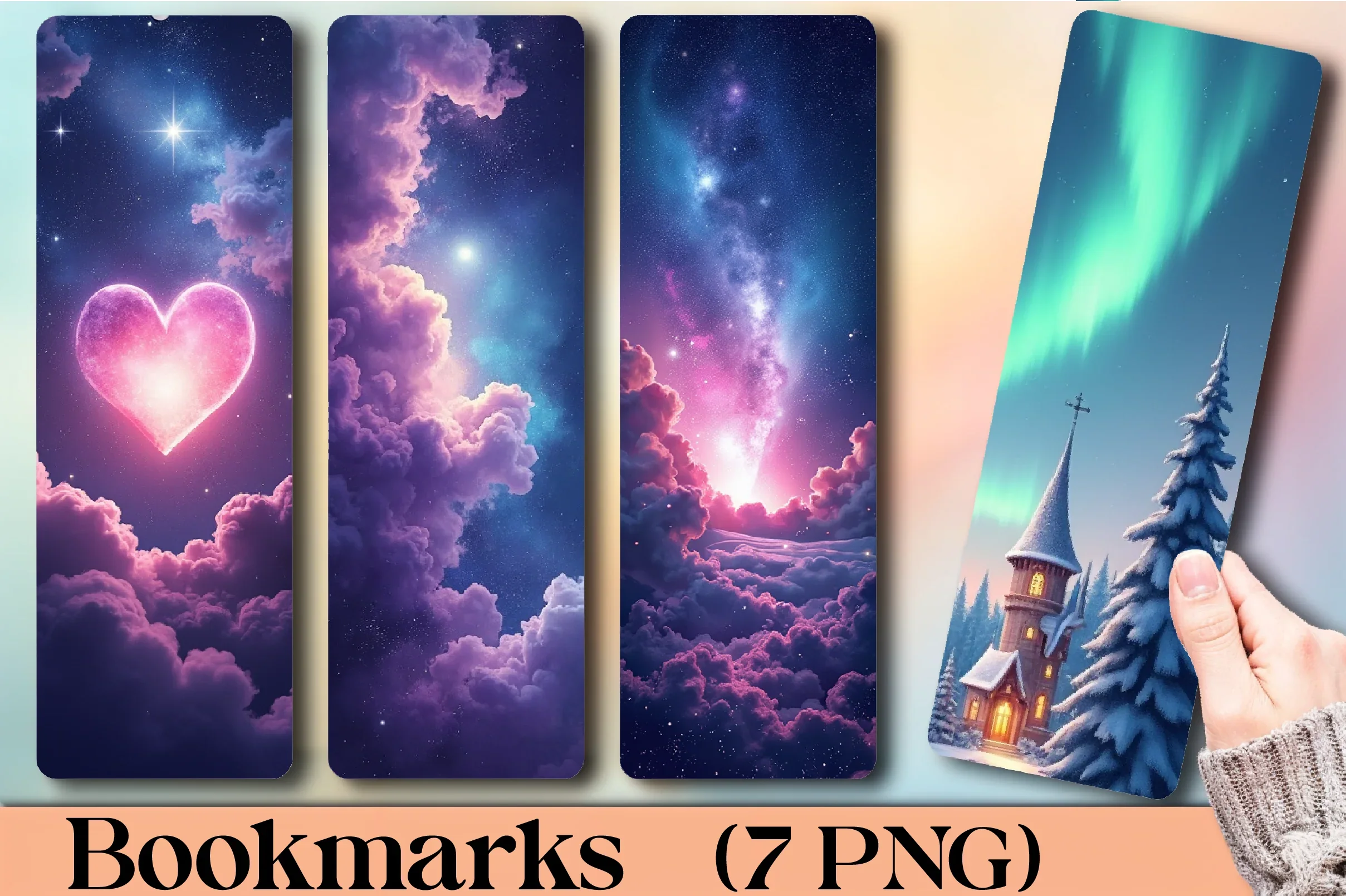 Dreamy Galaxy Bookmarks Journal - CraftNest - Digital Crafting and Art