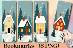 Snow Village Bookmark Junk Journal - CraftNest - Digital Crafting and Art
