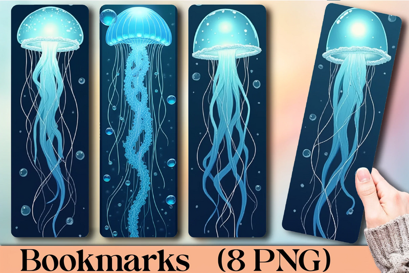 Ethereal Jellyfish Bookmark Journal - CraftNest - Digital Crafting and Art