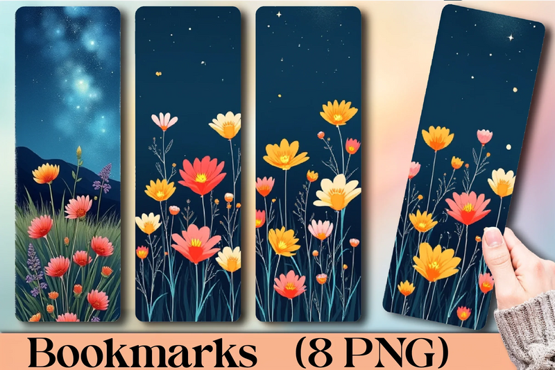 Starry Meadow Bookmark Journal - CraftNest - Digital Crafting and Art