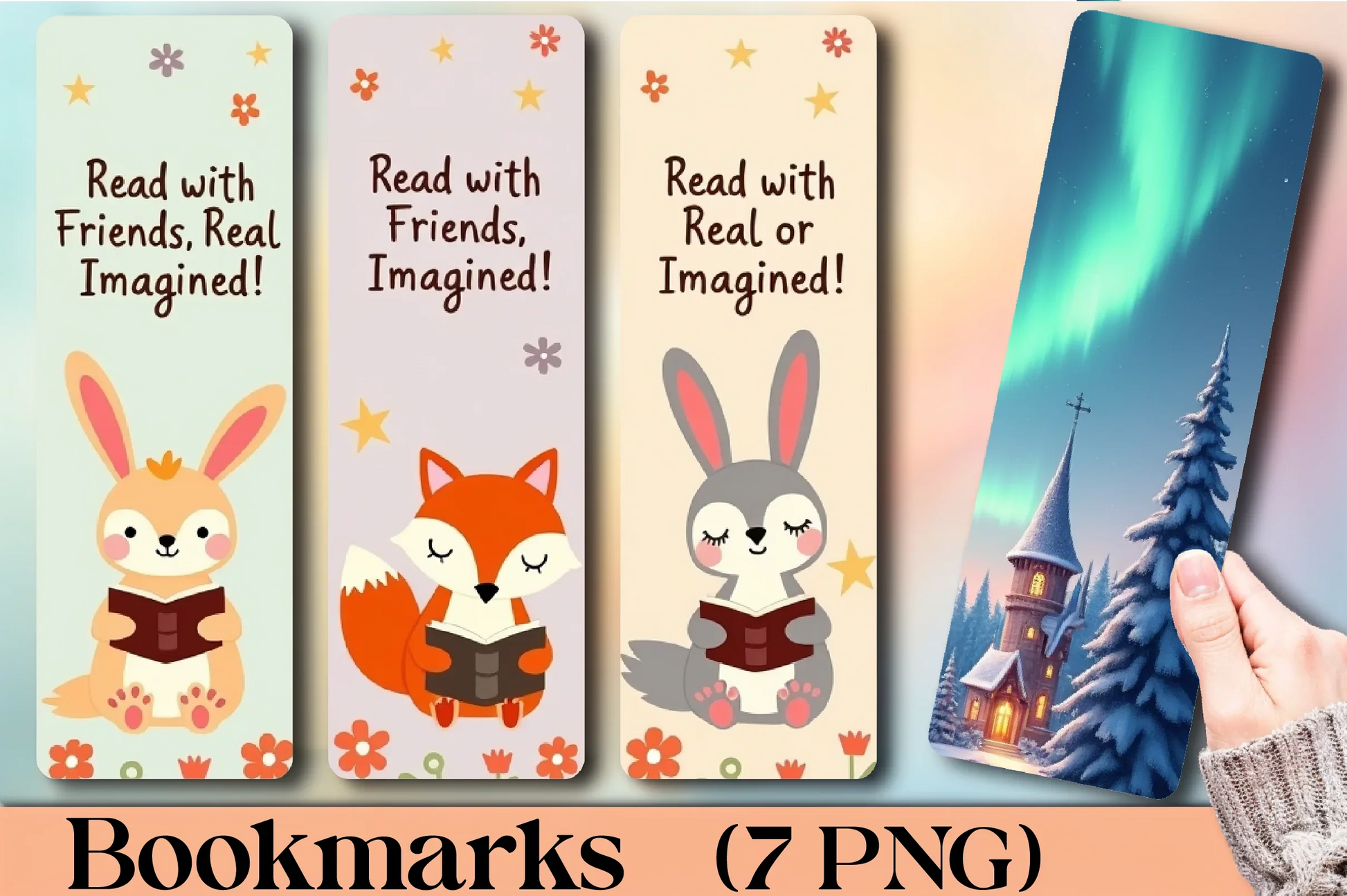 Cute Animal Readers Bookmark Set - CraftNest - Digital Crafting and Art