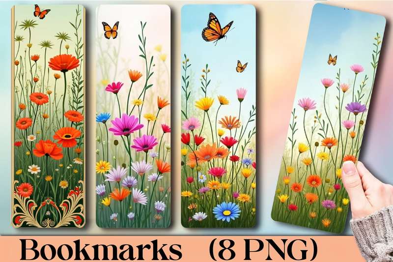 Wildflower Butterfly Bookmark Journal - CraftNest - Digital Crafting and Art