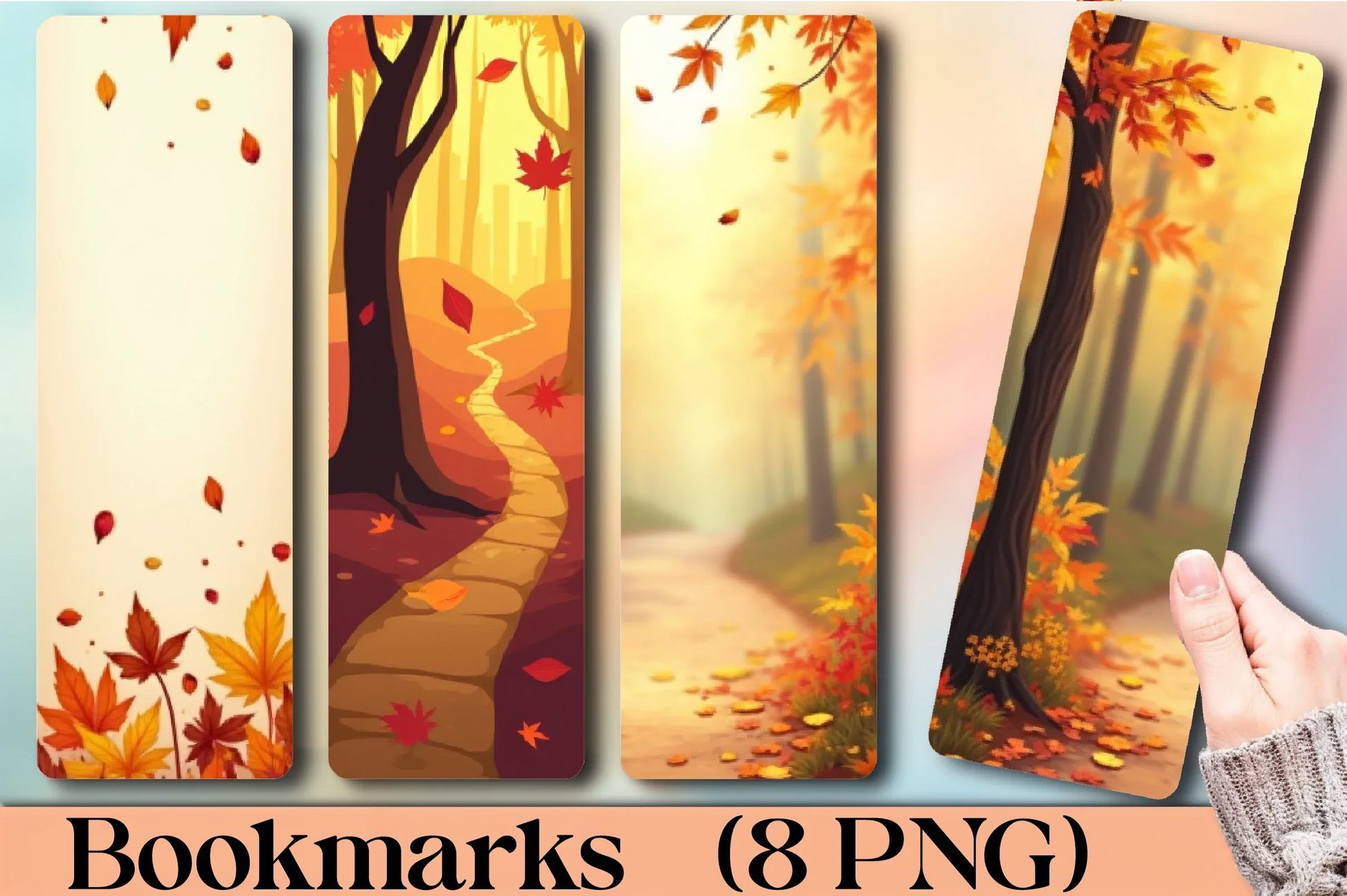 Autumn Walk Bookmarks Journal - CraftNest - Digital Crafting and Art