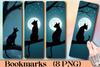 Midnight Cat Silhouette Bookmark