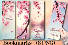 Sakura Blossom Serenity Bookmark Journal - CraftNest - Digital Crafting and Art