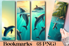 Tropical Lagoon Dolphins Bookmark Journal