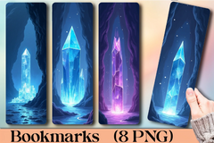 Crystal Cavern Bookmark Journal - CraftNest - Digital Crafting and Art