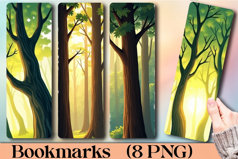 Forest Canopy View Bookmark - CraftNest - Digital Crafting and Art