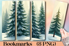 Frosted Evergreen Forest Bookmark