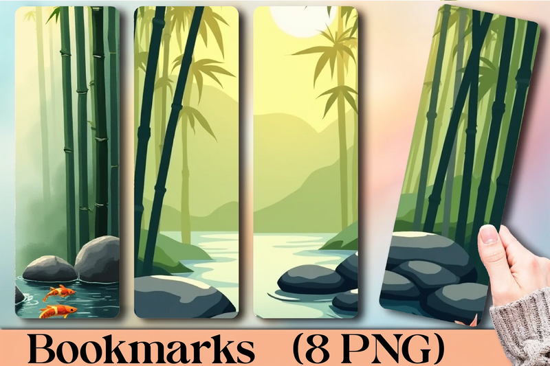 Serene Bamboo Bookmark Journal - CraftNest - Digital Crafting and Art