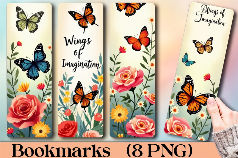 Butterfly Garden Escape Bookmark Journal - CraftNest - Digital Crafting and Art