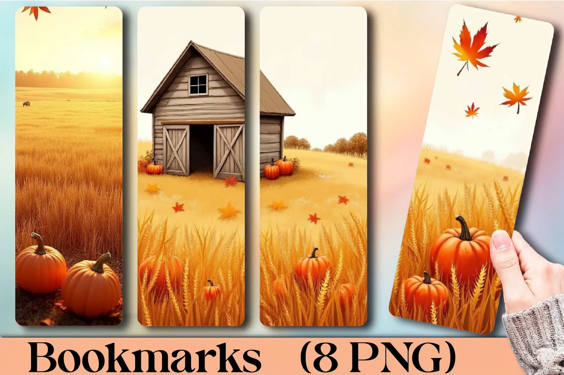 Rustic Autumn Barnyard Bookmark Journal - CraftNest - Digital Crafting and Art