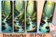 Forest Stream Sanctuary Bookmark Journal - CraftNest - Digital Crafting and Art
