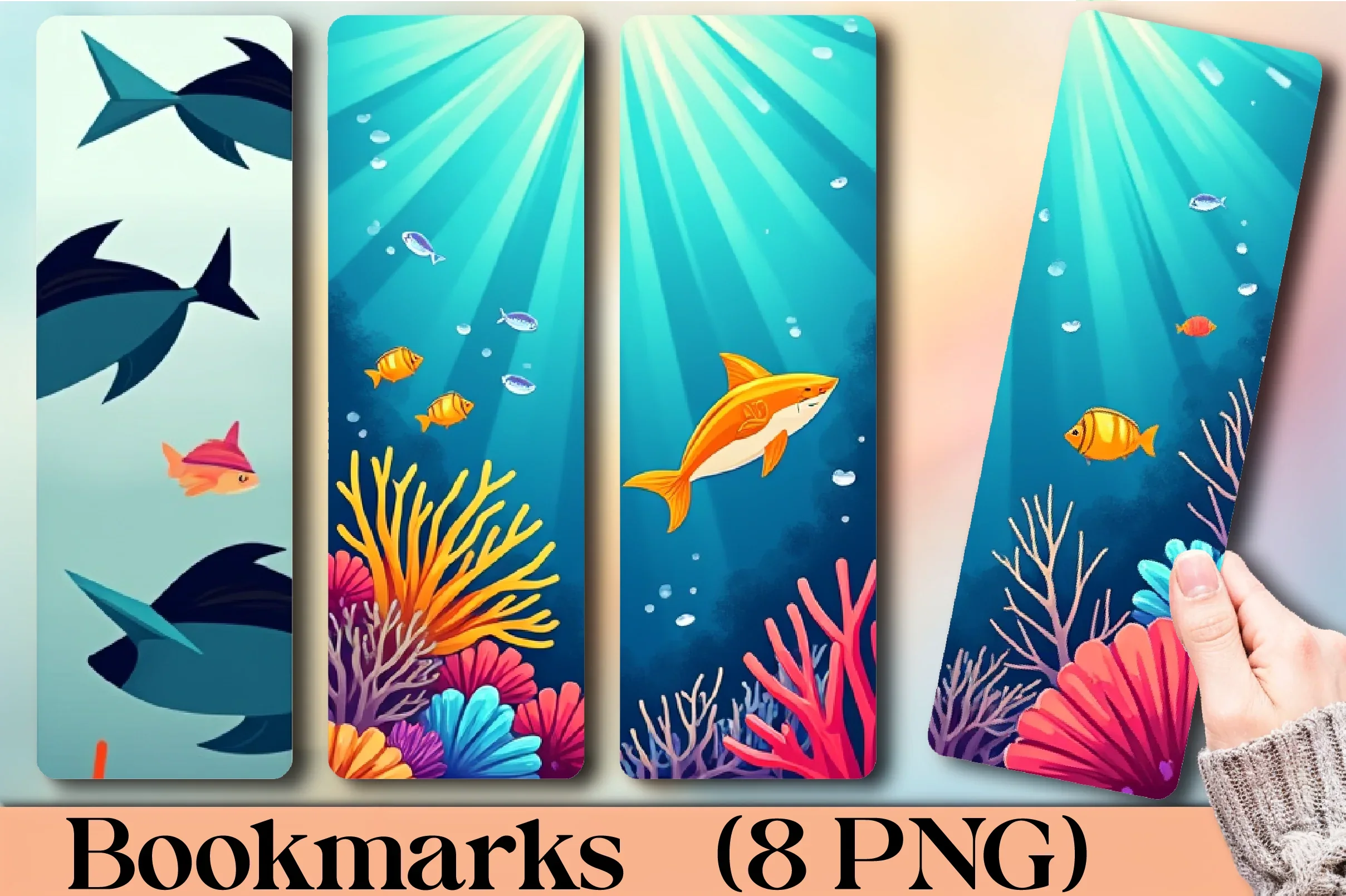 Ocean Coral Reef Bookmark Journal - CraftNest - Digital Crafting and Art