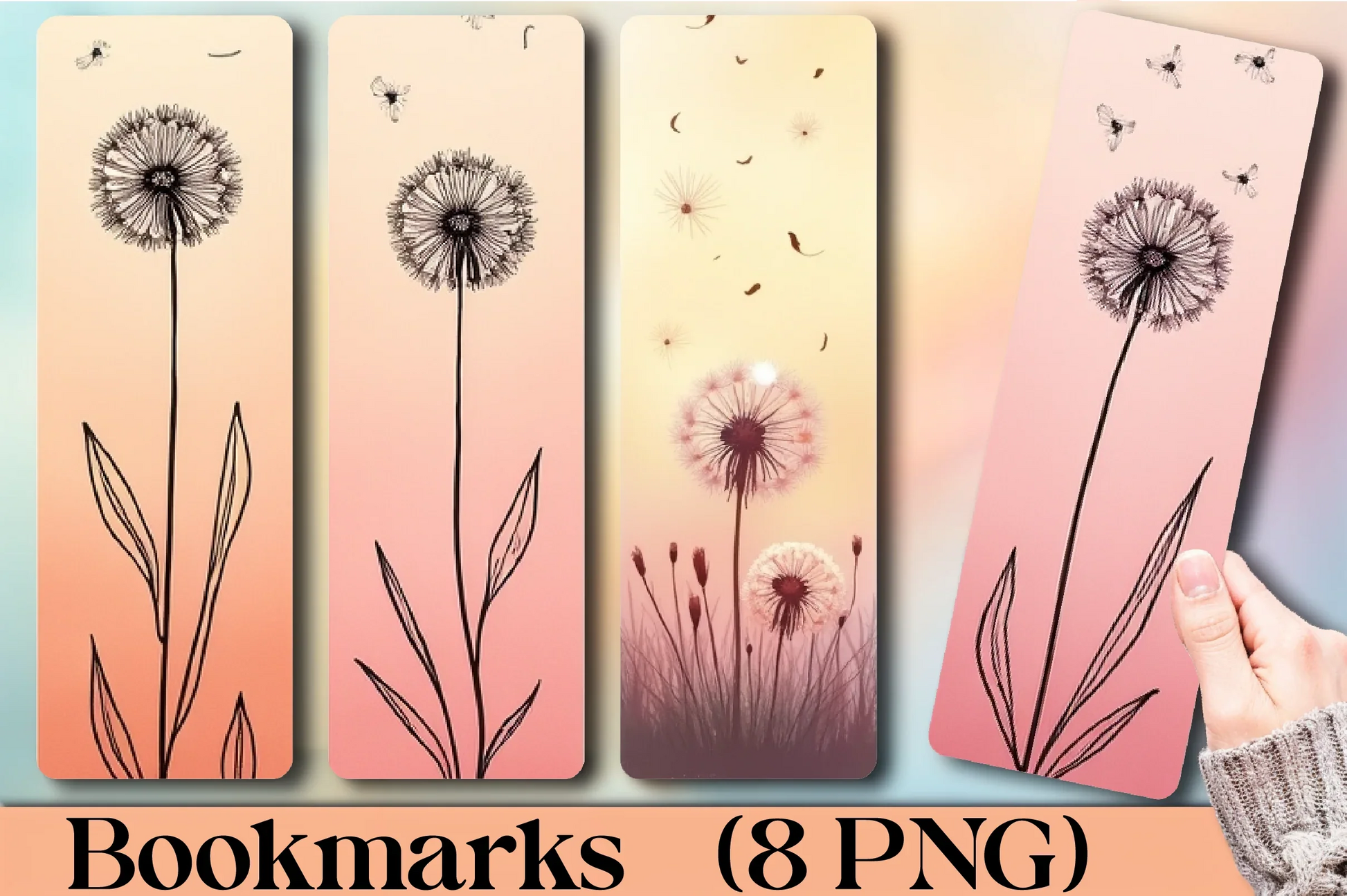 Dandelion Wishes Bookmark Journal - CraftNest - Digital Crafting and Art