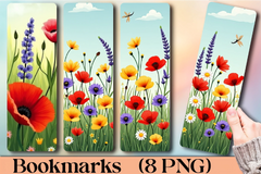 Sunlit Wildflower Field Bookmark Journal - CraftNest - Digital Crafting and Art