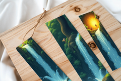 Forest Waterfall Bookmark Journal - CraftNest - Digital Crafting and Art