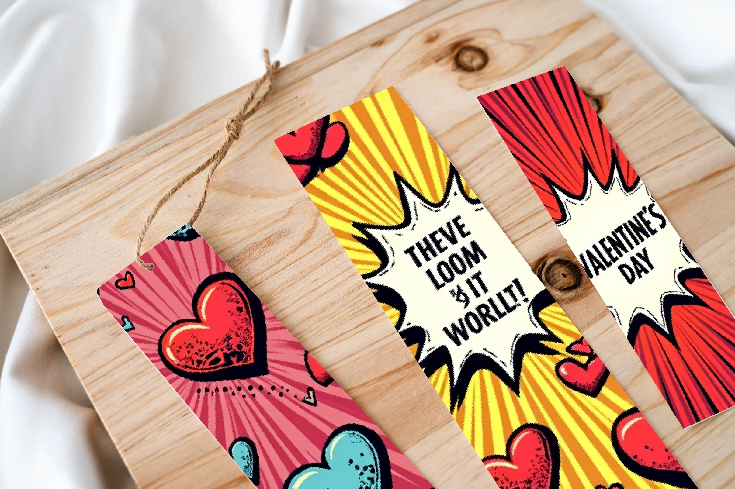Valentine's Day Pop Art Bookmark Journal - CraftNest - Digital Crafting and Art