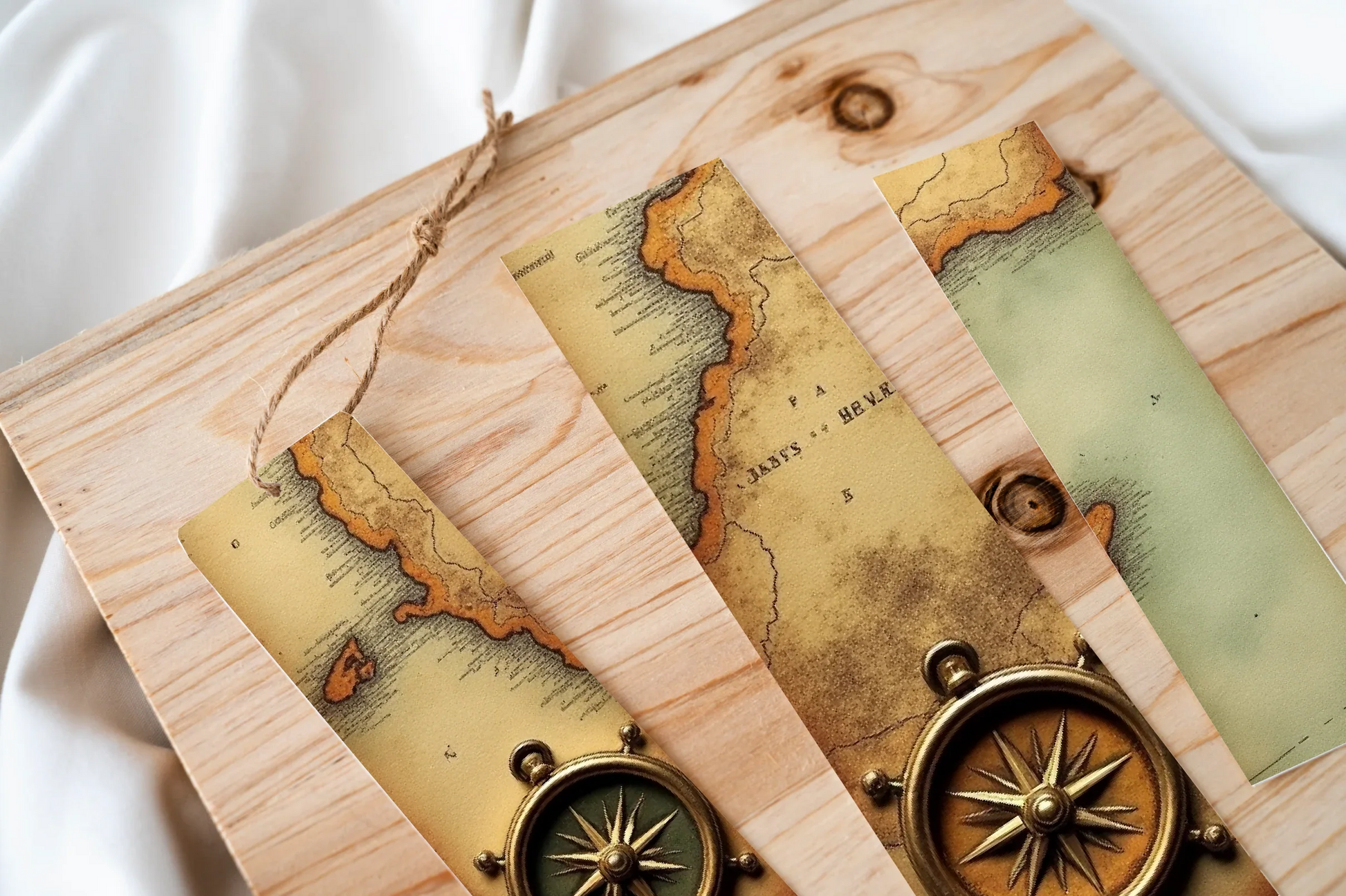 Vintage Compass Map Bookmark Journal - CraftNest - Digital Crafting and Art