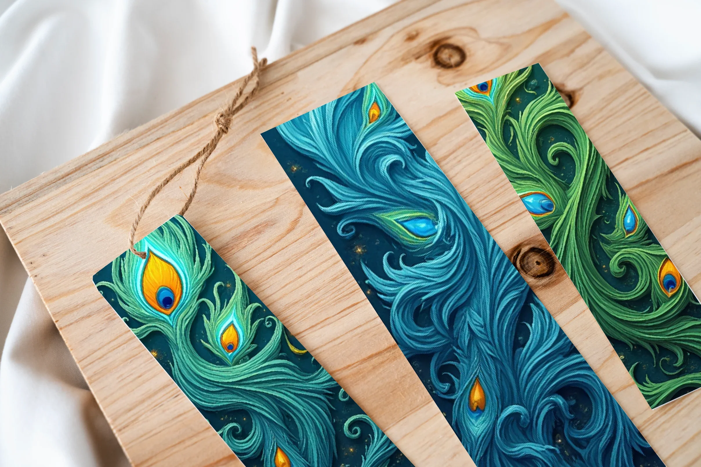 Magical Peacock Feathers Bookmark Journal - CraftNest - Digital Crafting and Art