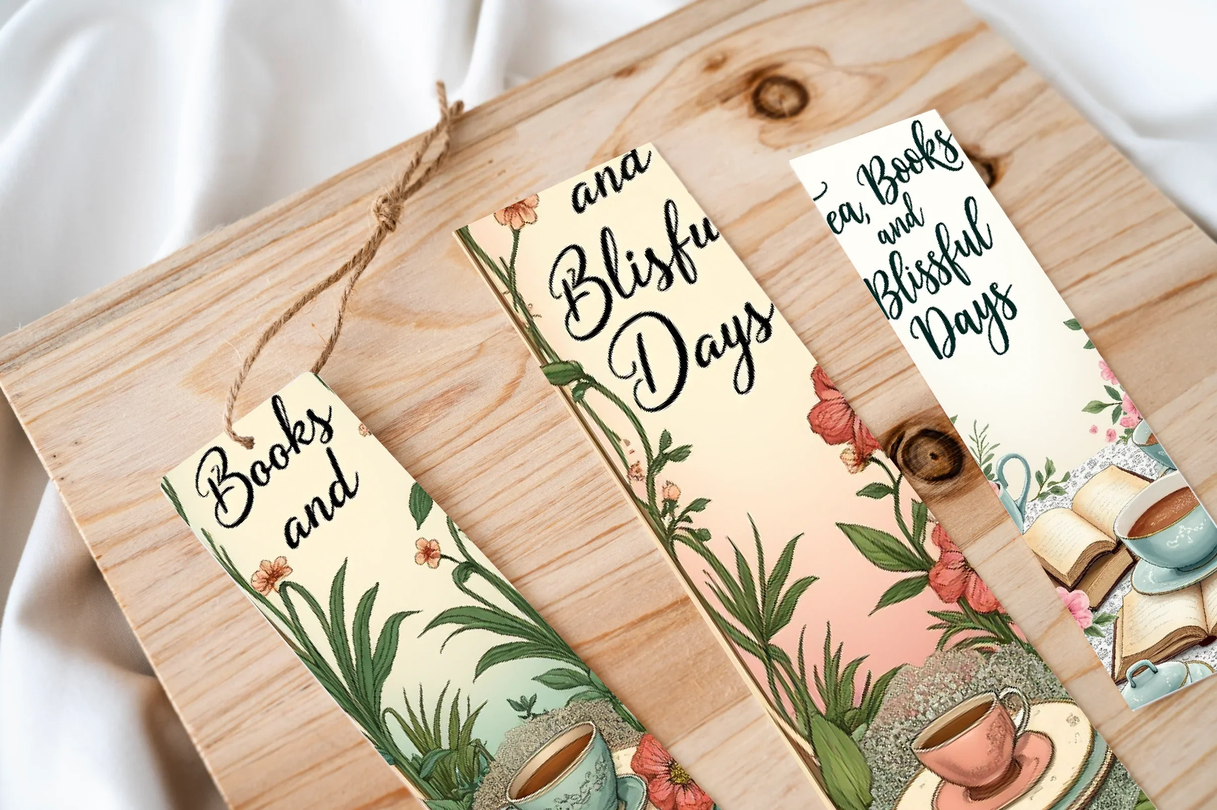 Garden Tea Party Bliss Bookmark Journal - CraftNest - Digital Crafting and Art