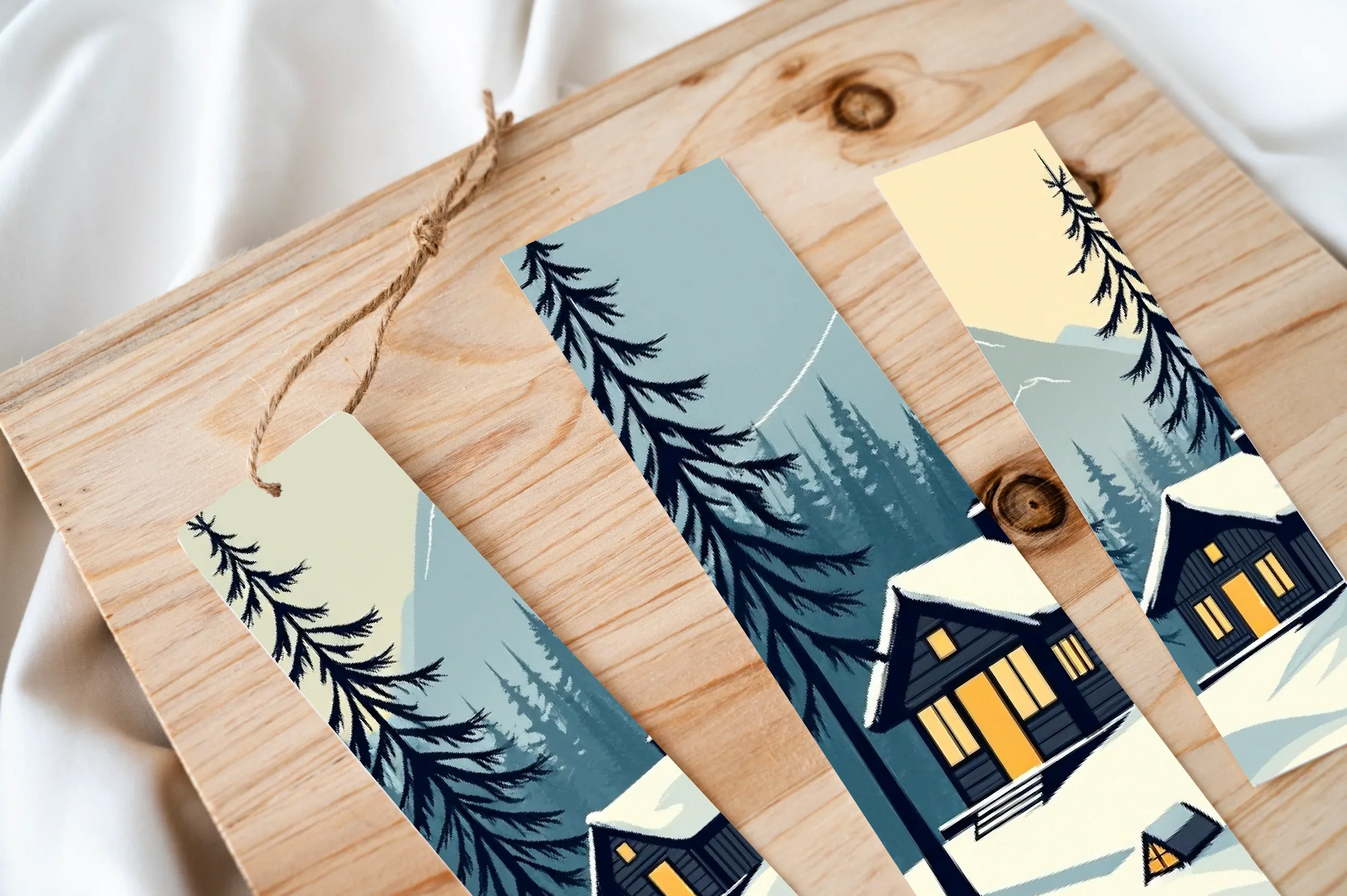Winter Cabin Woods Bookmark Journal - CraftNest - Digital Crafting and Art
