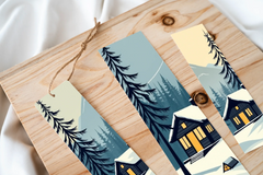 Winter Cabin Woods Bookmark Journal - CraftNest - Digital Crafting and Art