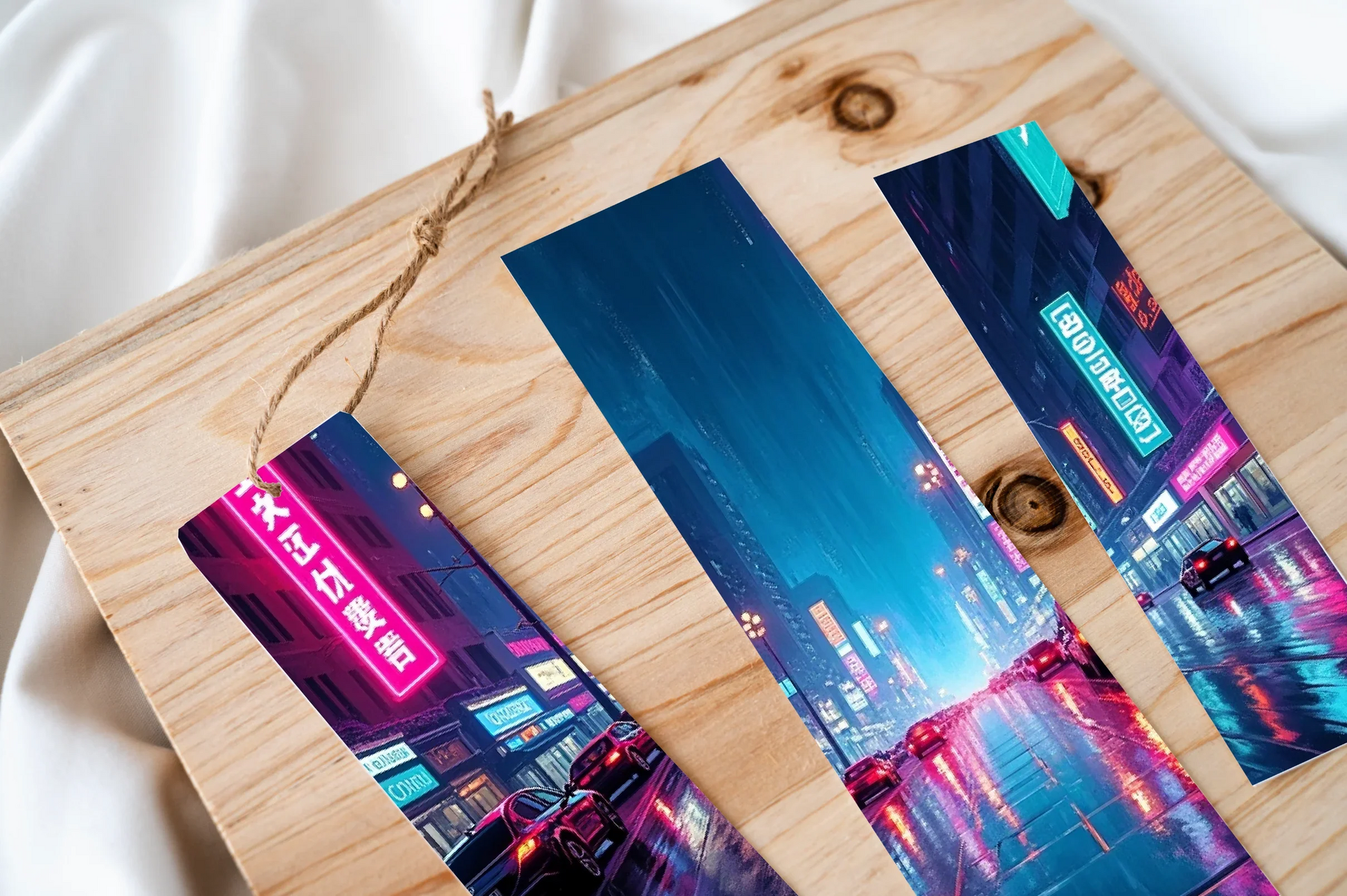 Neon Cityscape Bookmark Journal - CraftNest - Digital Crafting and Art