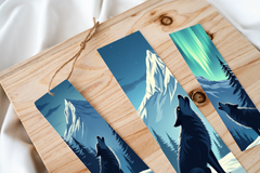 Northern Wolf Howl Bookmark Journal - CraftNest - Digital Crafting and Art