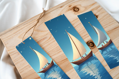 Romantic Sailboat Bookmark Journal - CraftNest - Digital Crafting and Art
