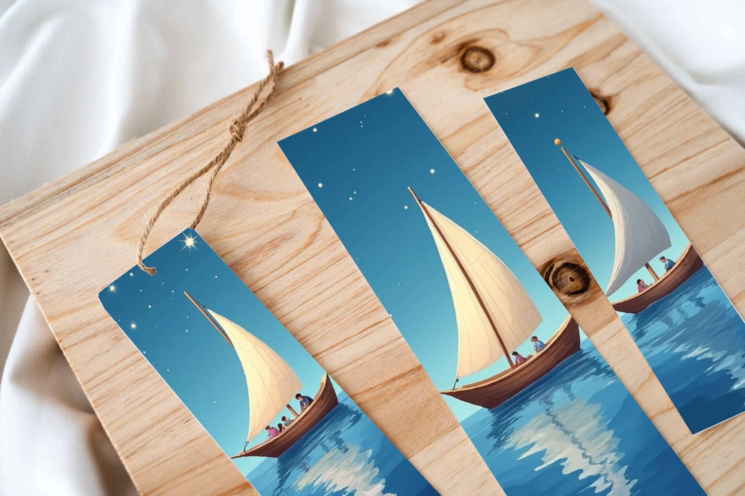Romantic Sailboat Bookmark Journal - CraftNest - Digital Crafting and Art