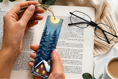 Winter Cabin Woods Bookmark Journal - CraftNest - Digital Crafting and Art