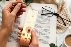 Dandelion Wishes Bookmark Journal - CraftNest - Digital Crafting and Art