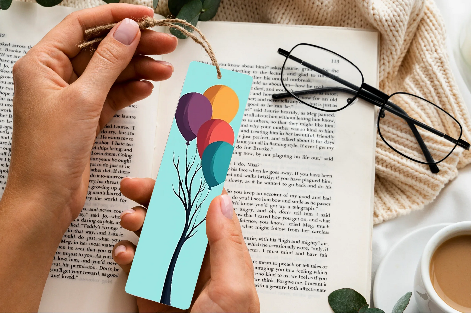 Whimsical Balloon Tree Bookmark - CraftNest - Digital Crafting and Art