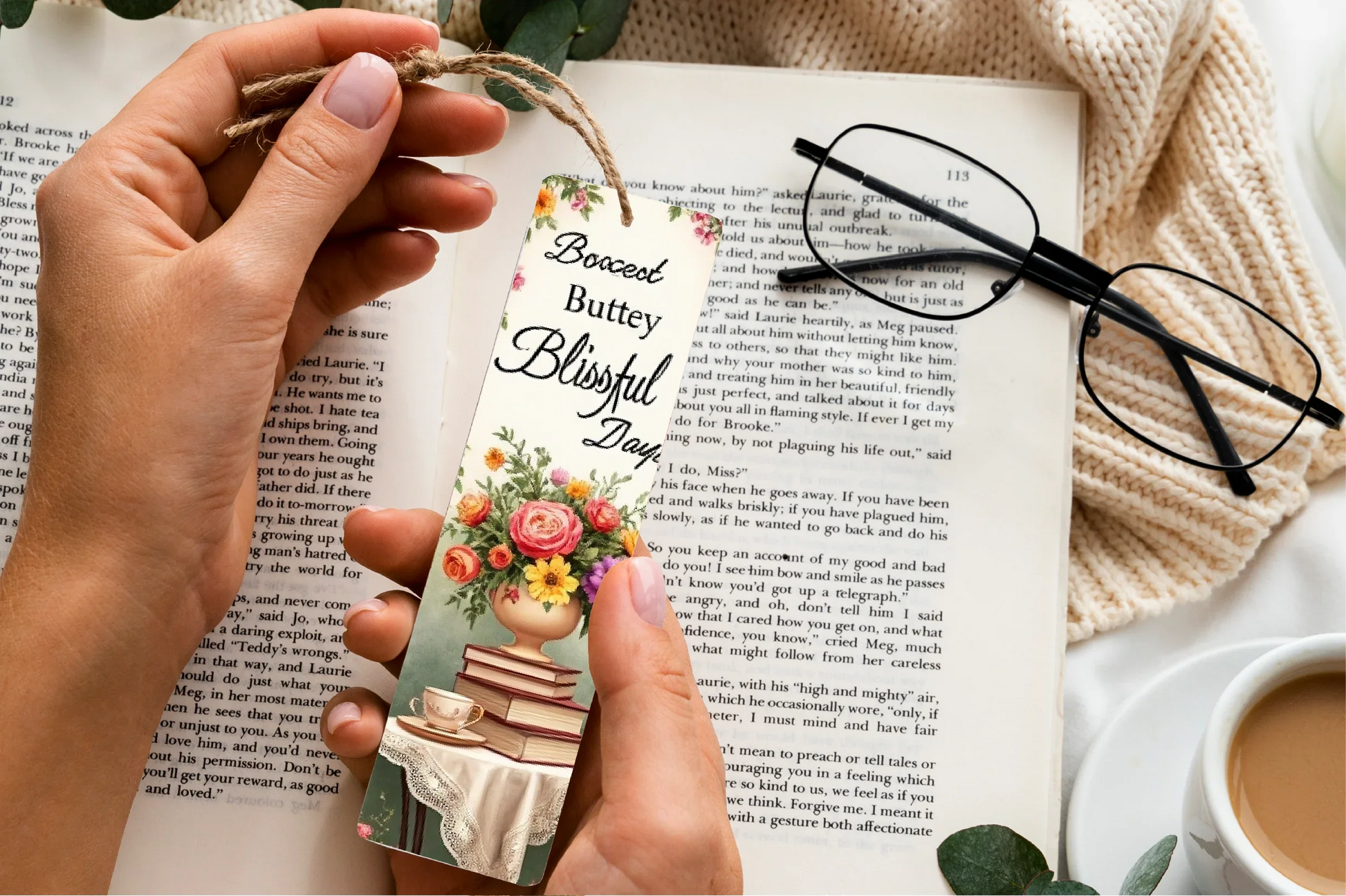 Garden Tea Party Bliss Bookmark Journal - CraftNest - Digital Crafting and Art